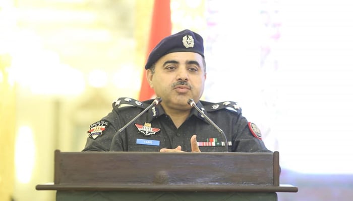 Hyderabad Range deputy inspector general of police (DIG), Tariq Razzak Dharejo can be seen in this image on August 5, 2024. — Facebook /@D.I.G Tariq Razzak Dharejo