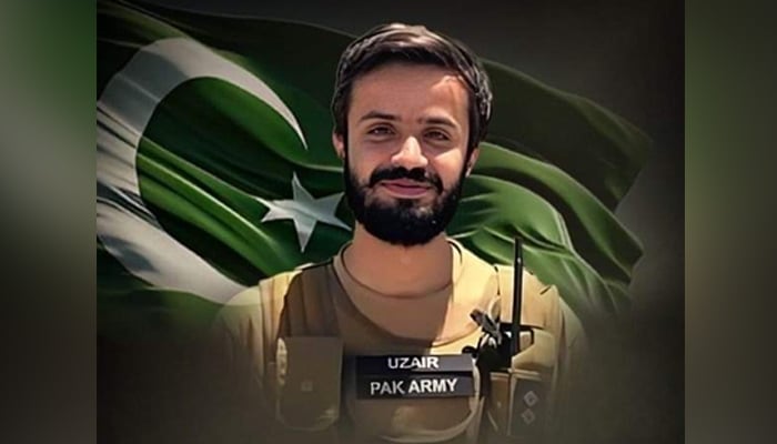 Martyred Pakistan Army Lieutenant Uzair Mehmood Malik seen in this undated. — ISPR/File