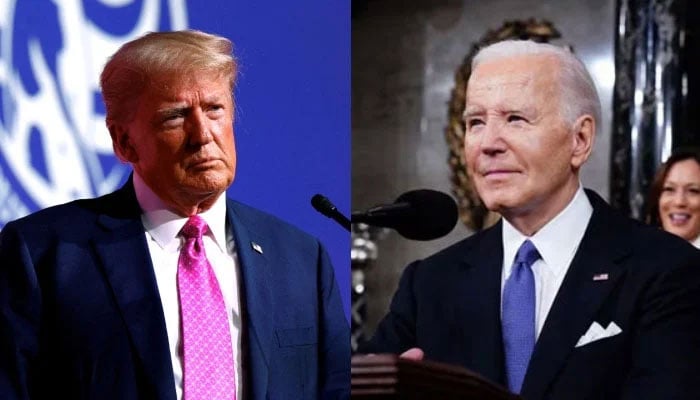 This combo of images shows former US president and Republican presidential candidate Donald Trump (left) and incumbent US President Joe Biden. — AFP/File