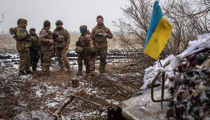 Ukrainian servicemen stand at their positions near a front line in Donetsk region, Ukraine February 1, 2023. — Reuters