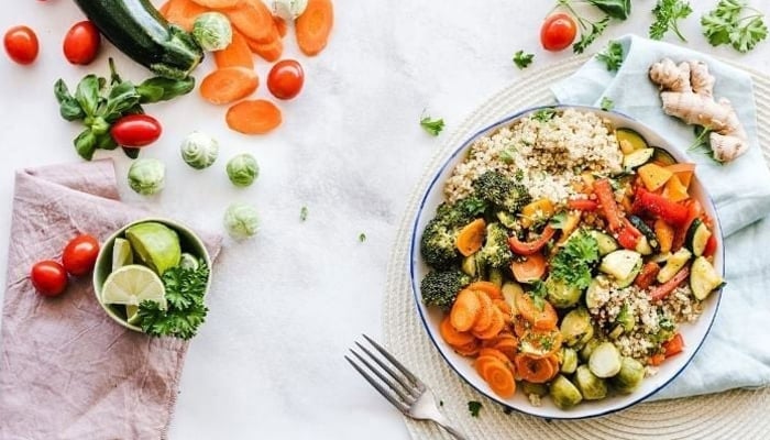 Flat-lay photography of vegetable salad on the plate.— Pexels/File