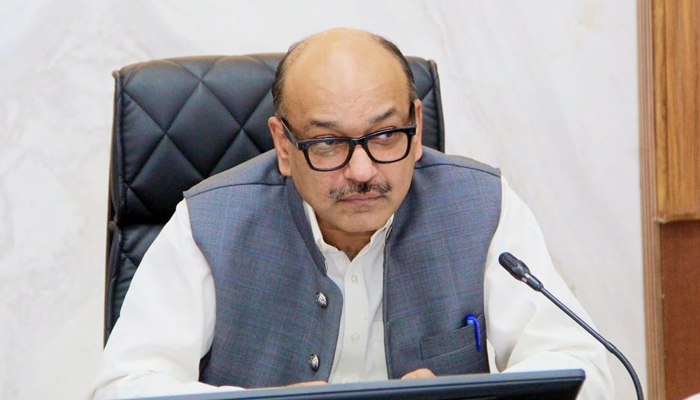 Chairman Planning and Development (P&D) Board Barrister Nabeel Ahmad Awan chairs a meeting on August 13, 2024. — Facebook/@PnDBPb