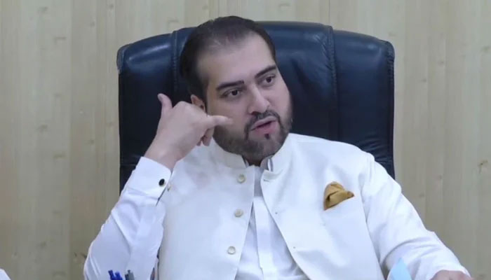 Provincial Minister for Agriculture & Livestock Syed Ashiq Hussain Kirmani presides over a meeting at the Agriculture House on July 24, 2024. —Screengrab via Facebook/Syed Ashiq Hussain Kirmani