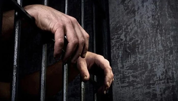 This representational image shows the hands of a detained person. — AFP/File