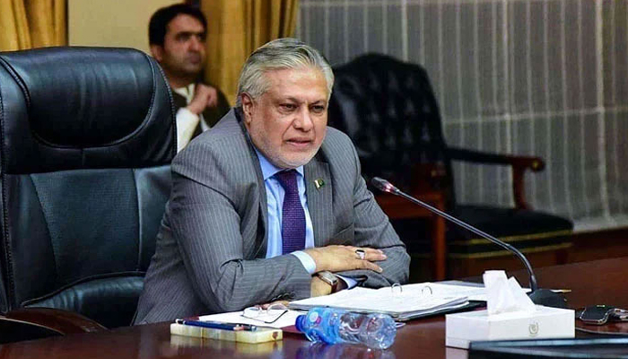 Foreign Minister Ishaq Dar is chairing a meeting in this undated picture. — APP/File