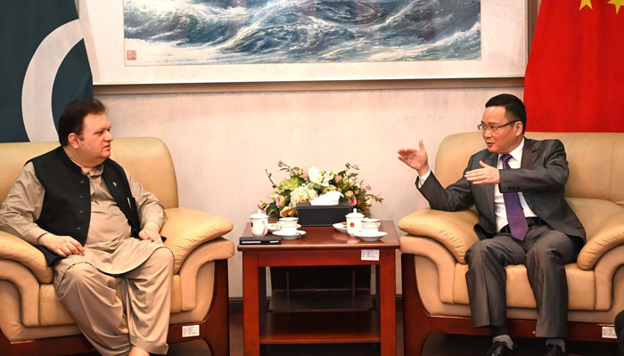 South Punjab Additional Chief Secretary Fawad Hashim Rabbani (left) meets Chinese Consul General Zhao Shiren in this image released on August 17, 2024. — Facebook/Additional Chief Secretary South Punjab Official