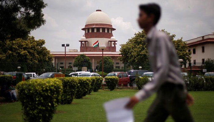 A man walks inside the premises of the Supreme Court in New Delhi, India. — Reuters/File