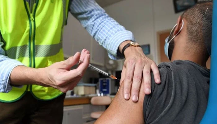 Representational image of a man receiving a dose of the mpox vaccine in Paris on France July 27, 2022. — Reuters