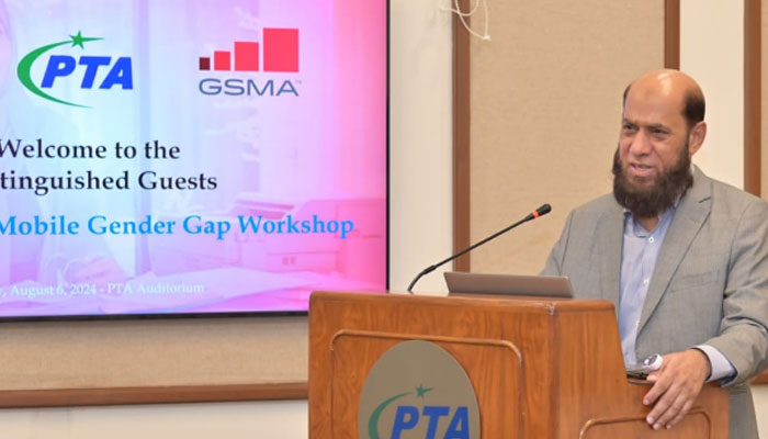 Pakistan Telecommunication Authority (PTA) Chairman Maj Gen (R) Hafeezur Rehman addresses at an event on August 6, 2024. — Facebook/Pakistan Telecommunication Authority