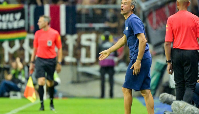 Paris Saint-Germain coach Luis Enrique on the touchline during his sides 4-1 win at Le Havre last weekend. — AFP/file