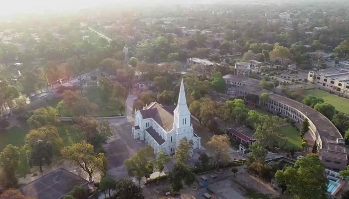 An aerial view of the St. Mary Magdalene Church Lahore Cantt. — Facebook/St. Mary Magdalene Church Lahore Cantt.