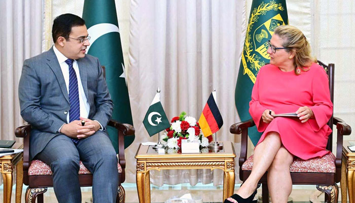 German Federal Minister for Economic Cooperation and Development Mrs Svenja Schulze exchange views with Minister for Economic Affairs Ahad Khan Cheema on August 21, 2024. — APP