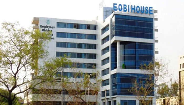 This image shows the building of the Employees Oldage Benefit Institution (EOBI) in Karachi. — Noor Durrani & Associates Website/File