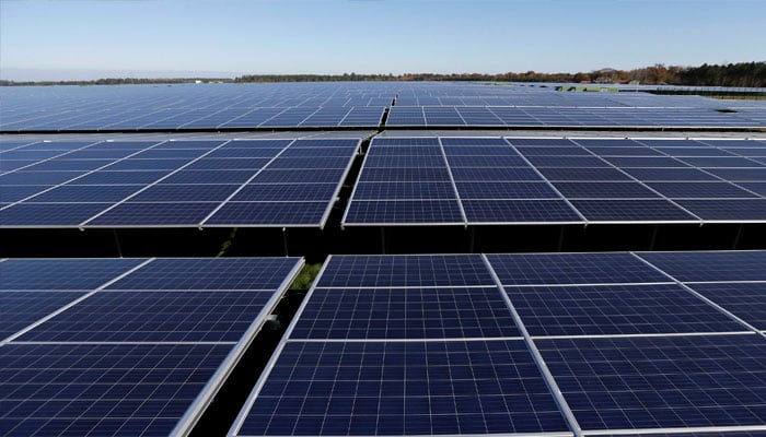 Photo shows a general view of solar panels used to produce renewable energy at the photovoltaic park, during its official inauguration in Cestas, France, December 1, 2015. — Reuters