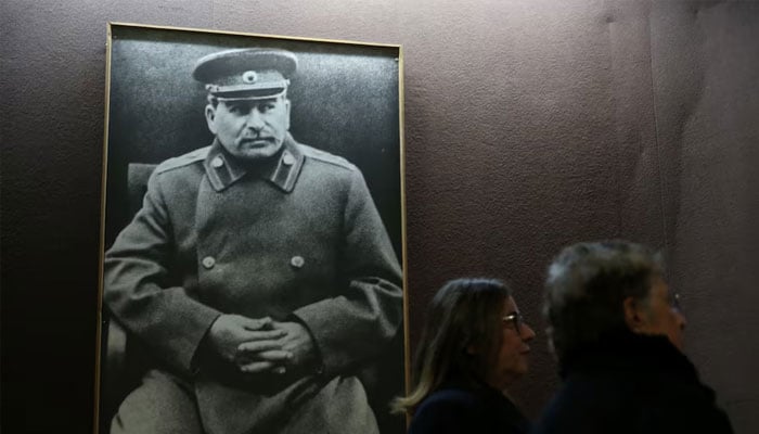 People visit the museum of Soviet leader Joseph Stalin (late) in his hometown of Gori, Georgia March 1, 2023. — Reuters