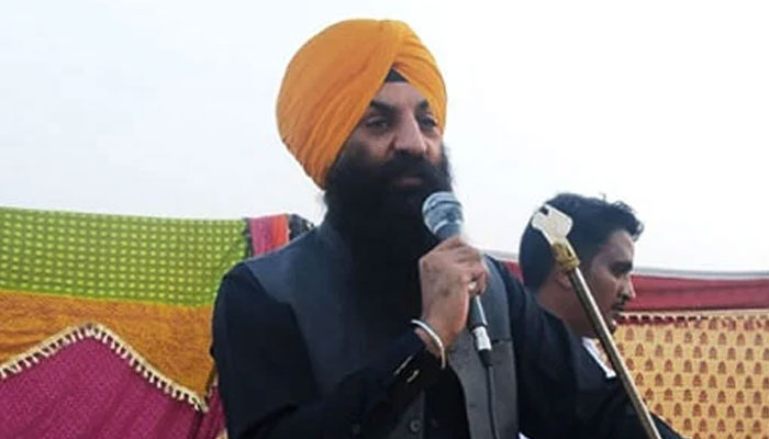 Punjab Minister for Minority Affairs and President of the Pakistan Sikh Gurdwara Parbandhak Committee Ramesh Singh Arora addresses a gathering on September 1, 2023. — Facebook/Sardar Ramesh Singh Arora