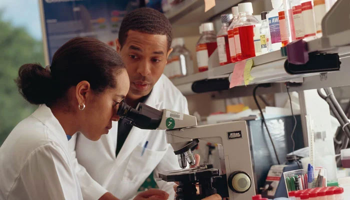 A representational image showing doctors examining a cancer test in a laboratory. — Unsplash/File