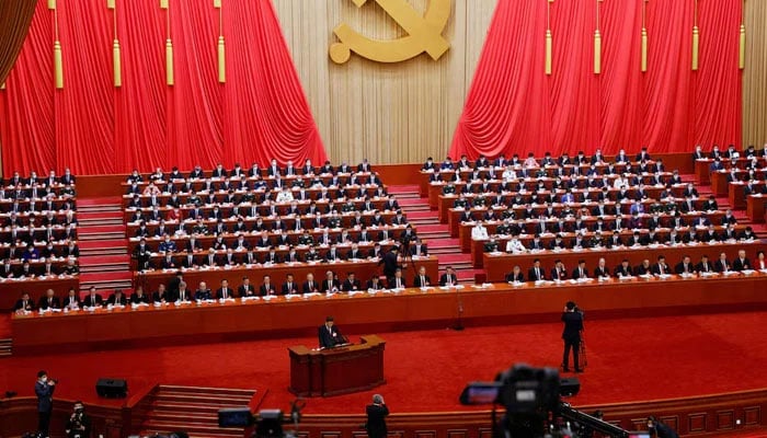 Chinese President Xi Jinping speaks during the opening ceremony of the 20th National Congress of the Communist Party of China, at the Great Hall of the People in Beijing, China October 16, 2022. — Reuters