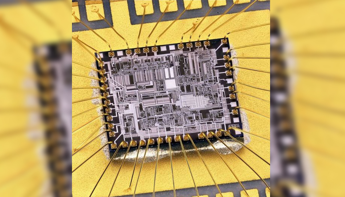 The chip is placed on Yellow board and has lots of copper wires seen in this image released on August 26, 2024. — Facebook/@mofept