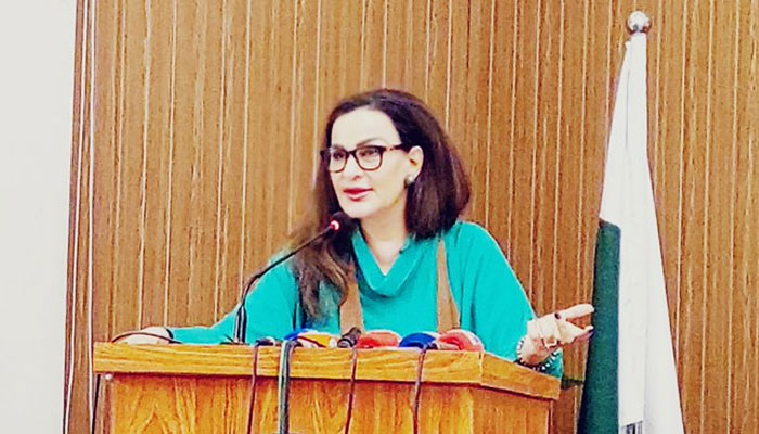 PPPs Senator Sherry Rehman addresses an event. —X/@SRehmanOffice