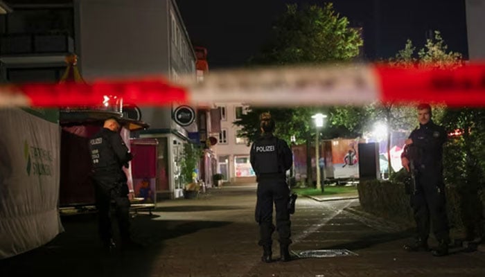 Police tape is set up following an incident in which several individuals were killed on Friday night in Germany on August 24, 2024. — Reuters