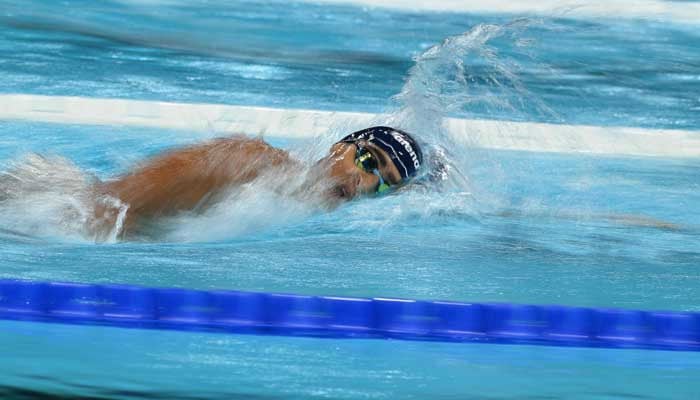 This representational image shows an athlete competes in a heat of the men´s 200m freestyle swimming event during the 2024 Paris Olympic Games at the Paris La Defense Arena in Nanterre, west of Paris, on July 28, 2024. — AFP