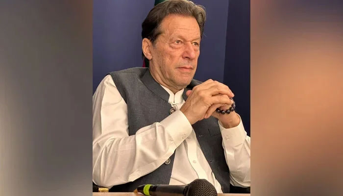 Pakistan Tehreek-e-Insaf (PTI) founder Imran Khan looks on in this image released on April 29, 2023. — Facebook/Imran Khan