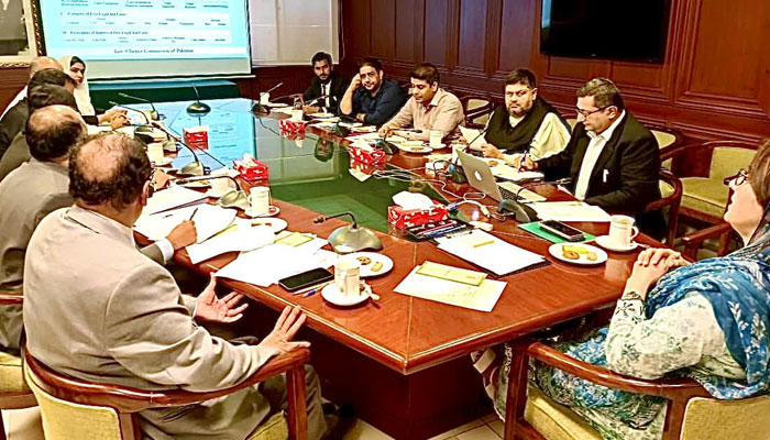 This representational image shows a meeting of a delegation from the United Nations Office on Drugs and Crime (UNODC) on August 27, 2024. — Facebook/Law & Justice Commission of Pakistan