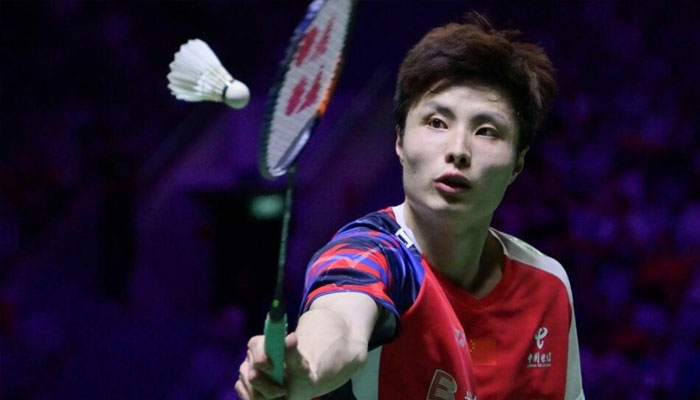 Chinese badminton player Shi Yuqi plays a shot during a match.— AFP/file