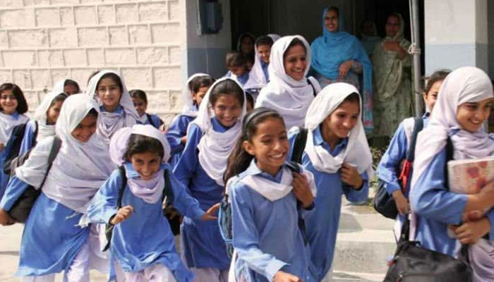 School children seen coming out of a government school in Pakistan. — AFP/File