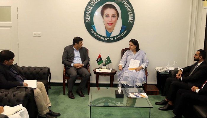 Senator Rubina Khalid, Chairperson of the Benazir Income Support Programme (BISP) held a meeting with a delegation of Riphah International University at BISP headquarters on August 30, 2024.— NNI