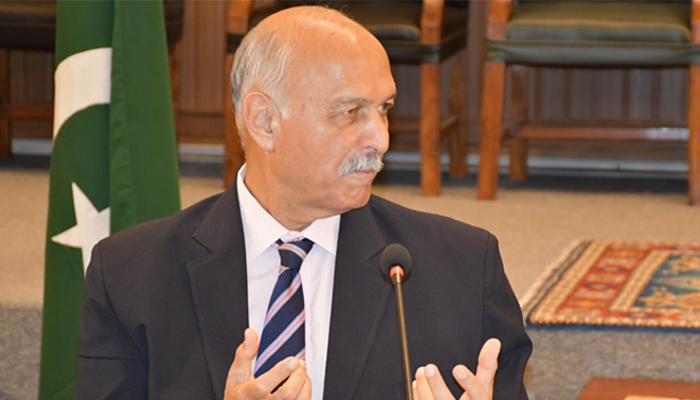 Former Senator Mushahid Hussain Sayed addressing views on China-Pakistan Economic Corridor (CPEC) at roundtable discussion released on August 30, 2024. — Facebook/@Institute of Regional Studies, Islamabad