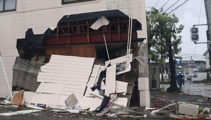 A house damaged by strong winds caused by Typhoon Shanshan is seen in Miyazaki, southwestern Japan, August 29, 2024. — Reuters