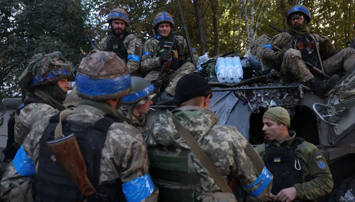 Ukrainian soldiers seen in this image.— AFP/file