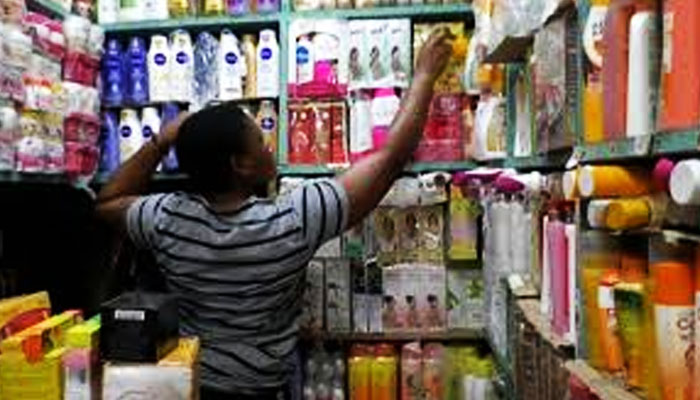 This representational image shows a shop selling skin-lightening products in Douala, Cameroon, on August 31, 2022. — AFP