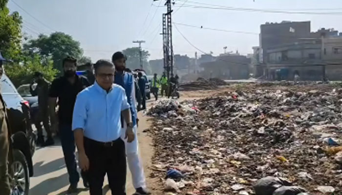 Lahore Deputy Commissioner (DC) Syed Musa Raza visits different areas of Lahore on August 31, 2024. — Screengrab via  Facebook/Deputy Commissioner Lahore - District Administration Lahore