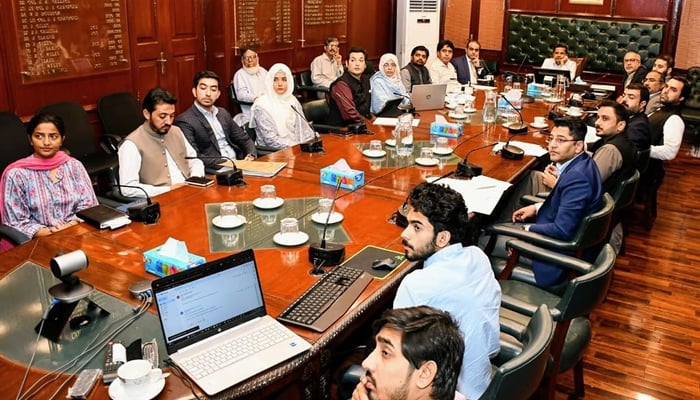 Commissioner Karachi Syed Hasan Naqvi (centre) Assistant Commissioner General Karachi Hazim Bangwar, Assistant Commissioner Junaid Alam, Assistant Commissioner Nida Saman and other officials are seen in this image released on September 2, 2024. — Facebook/@Commissioner Karachi Office