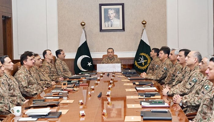 COAS General Asim Munir presides over the Corps Commanders’ Conference (CCC) held at GHQ, Rawalpindi on September 3, 2024. — Facebook/ISPR