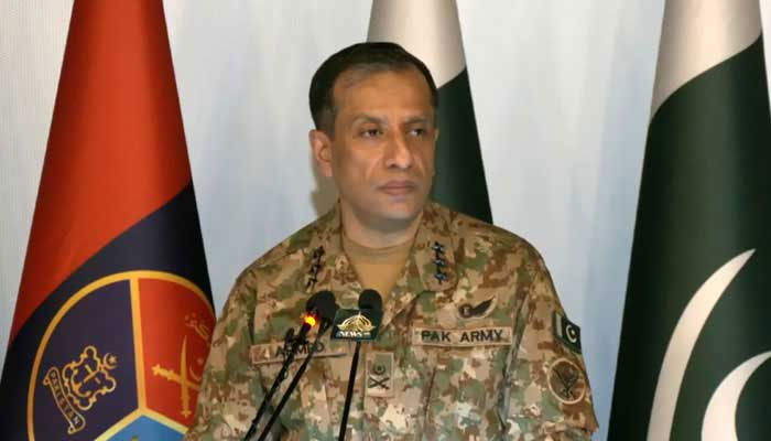 Director General Inter-Services Public Relations (DG ISPR) Lieutenant General Ahmad Sharif Chaudhry addresses a press conference on September 5, 2024. — Screengrab via Facebook/OfficialDGISPR