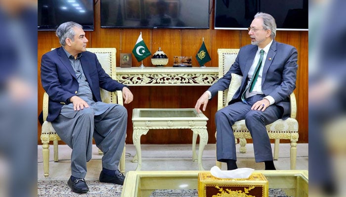 Interior Minister Mohsin Naqvi (left) in a meeting with Ambassador of Turkiye Dr Mehmet Pacaci on September 5, 2024. — APP