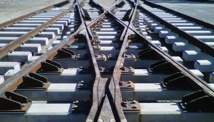 This undated image shows railway junctions joining tracks. — APP/File