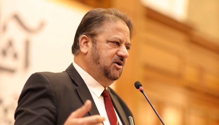 Newly-appointed Pakistan Chair in Urdu and Pakistan Studies, University of Tehran, Iran Professor Dr Zahid Munir Khan speaks at an event in this undated image. — Facebook/@dr.zahidmuniramir/File