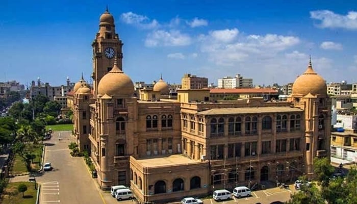 A representational image of Karachi Municipal Corporation Building situated at M.A. Jinnah Road Karachi. — APP/File