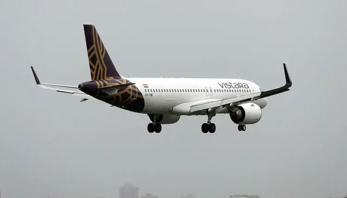 A Vistara Airbus A320 passenger aircraft prepares to land at Chhatrapati Shivaji International airport in Mumbai, India, July 11, 2018. — Reuters