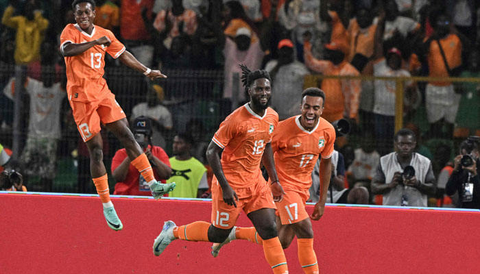 Ivory Coast’s forward #12 Jean Philippe Krasso celebrates scoring his team’s first goal during the 2025 CAF Africa Cup of Nations (CAN) group G qualification match between Ivory Coast and Zambia at the stade de la paix in Bouake on September 6, 2024. — AFP