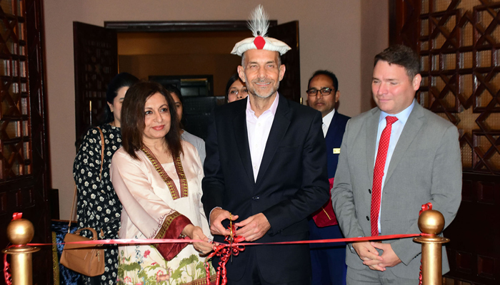 Ambassador of Switzerland to Pakistan Georg Steiner inaugurating the arts and crafts festival held at a local hotel in Islamabad on September 7, 2024. — Online