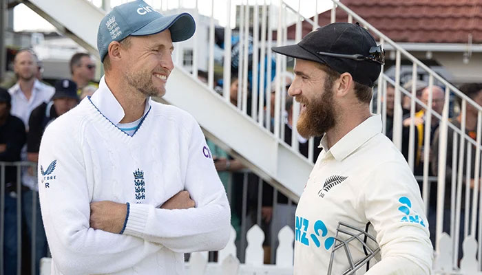 English batter Joe Rooet (left) pictured with New Zealands Kane Williamson. — APF/File