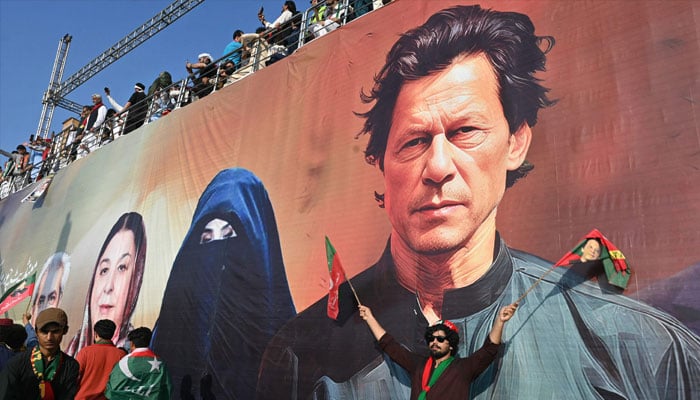 Activists of Pakistan Tehreek-e-Insaf (PTI) party of former prime minister Imran Khan, take part in a public rally on the outskirts of Islamabad on September 8, 2024. — AFP