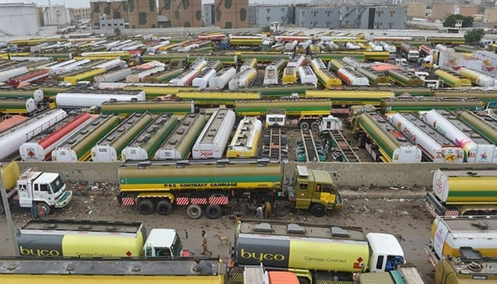 Oil tankers park in a terminal near a port in the Pakistani city of Karachi. — AFP/File