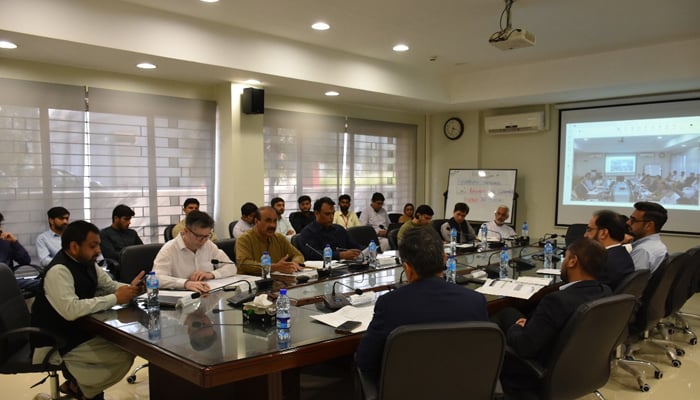 Participants express their views at a seminar on harnessing local coal resources for sustainable energy in Pakistan at the US-Pakistan Center for Advanced Studies in Energy (USPCAS-E) at NUST image released on August 27, 2024. — Facebook/@USPakCASEN